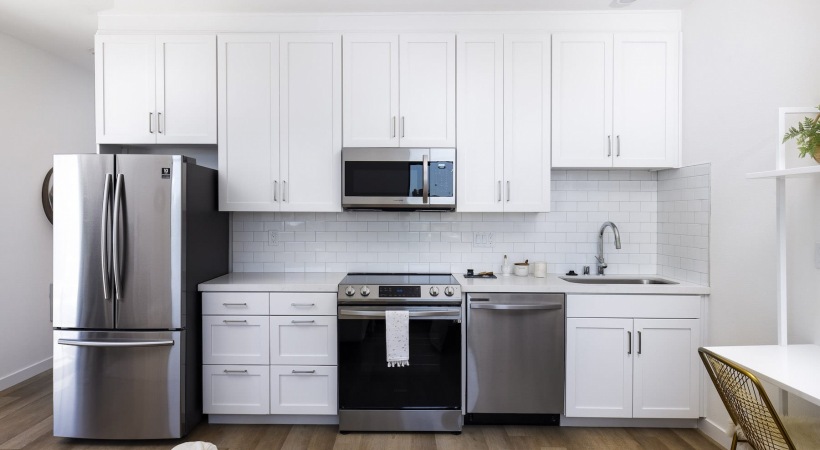 Kitchen with bright areas kitchen with ample counter-space and modern appliances